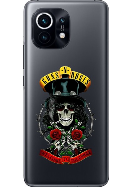 Xiaomi Mi 11 Uyumlu Şeffaf Kılıf Guns N' Roses Tasarımlı