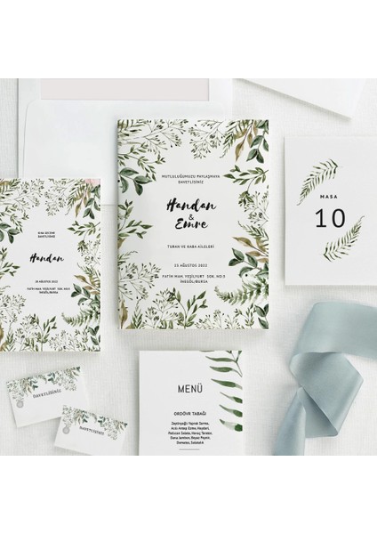 Harmony Şeffaf Zarflı Düğün Davetiyesi modelleri