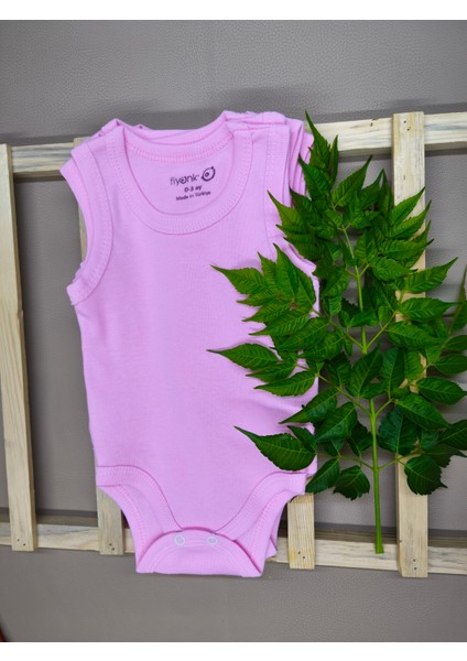 5'li Pembe Bebek Çıtçıtlı Body Atlet Pamuklu