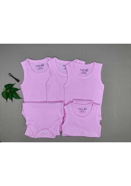 5'li Pembe Bebek Çıtçıtlı Body Atlet Pamuklu fiyatları