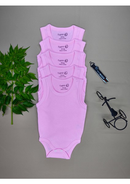 5'li Pembe Bebek Çıtçıtlı Body Atlet Pamuklu fırsatları