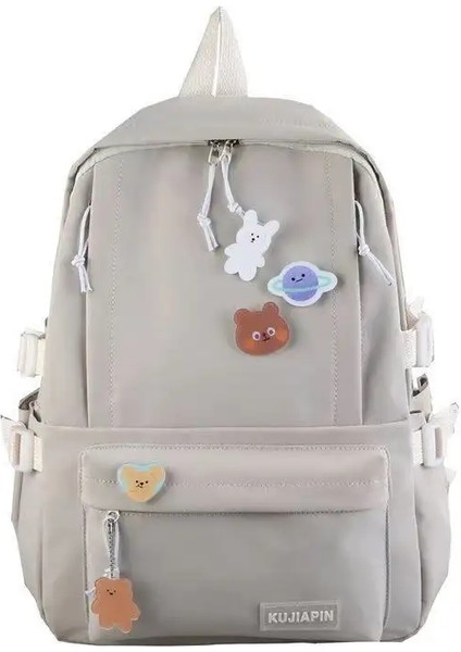 Yeni Harajuku Okul Çantası Öğrenci Büyük Kapasiteli Okul Çantası Taze Trend Backpack Fan Work Giyim Tarzı Backpackcolor: Beyaz (Yurt Dışından)