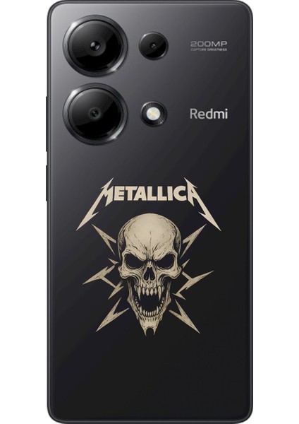 Xiaomi Redmi Note 13 Pro Uyumlu Şeffaf Kılıf Metallica Tasarımlı