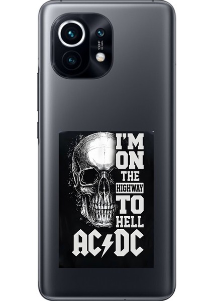 Xiaomi Mi 11 Uyumlu Şeffaf Kılıf Ac/dc Tasarımlı