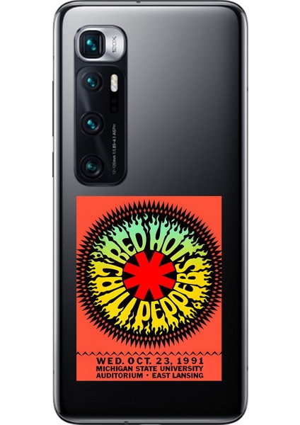 Xiaomi Mi 10 Pro Uyumlu Şeffaf Kılıf Red Hot Chili Peppers Tasarımlı