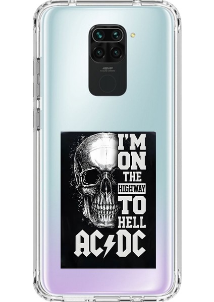 Xiaomi Redmi Note 9 Uyumlu Şeffaf Kılıf Ac/dc Tasarımlı