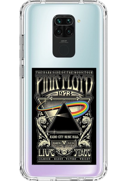 Xiaomi Redmi Note 9 Uyumlu Şeffaf Kılıf Pink Floyd Tasarımlı