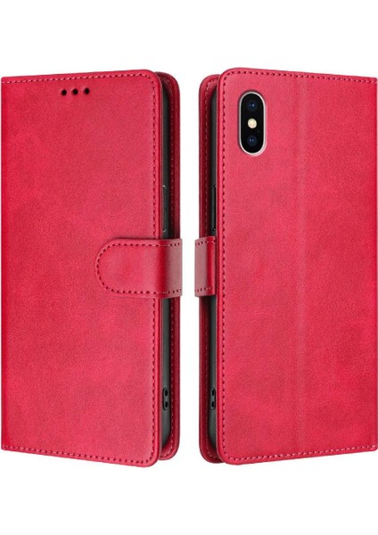 IPhone Xs Klasik Tarzı Flip Case Darbeye Kart Tutucu ile Uyumlu (Yurt Dışından)