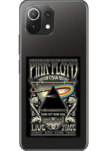 Xiaomi Mi 11 Lite Uyumlu Şeffaf Kılıf Pink Floyd Tasarımlı