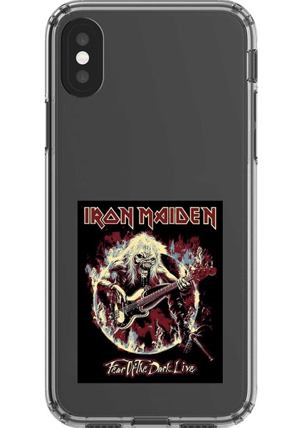 iPhone Xs Uyumlu Şeffaf Kılıf Iron Maiden Tasarımlı