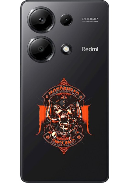 Xiaomi Redmi Note 13 Pro Uyumlu Şeffaf Kılıf Motörhead Tasarımlı