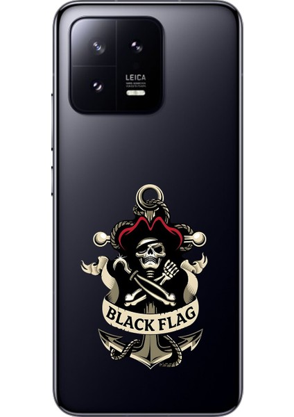 Xiaomi Mi 13 Uyumlu Şeffaf Kılıf Pirate 4 Tasarımlı
