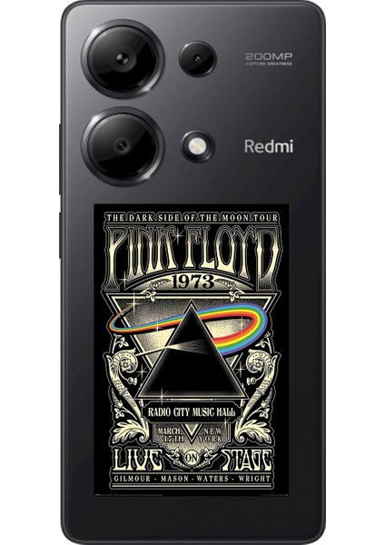 Xiaomi Redmi Note 13 Pro Uyumlu Şeffaf Kılıf Pink Floyd Tasarımlı