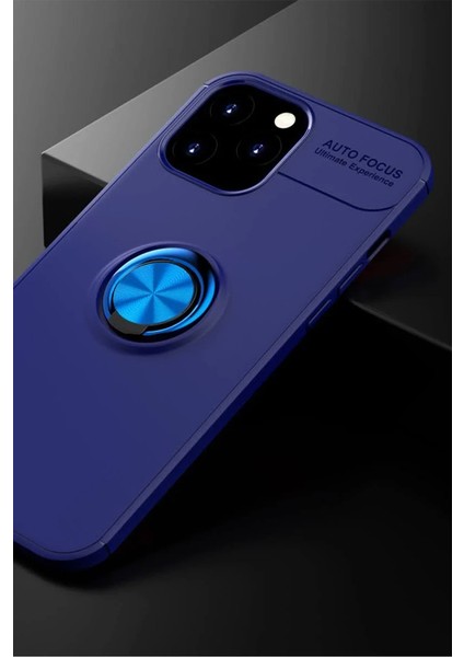 iPhone 12 Pro Max Kılıf Range Yüzüklü Silikon - Mavi