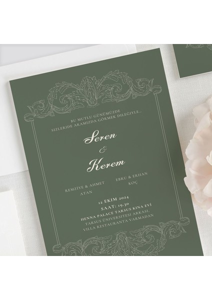 Hıstory Şeffaf Zarflı Düğün Davetiyesi fiyatları
