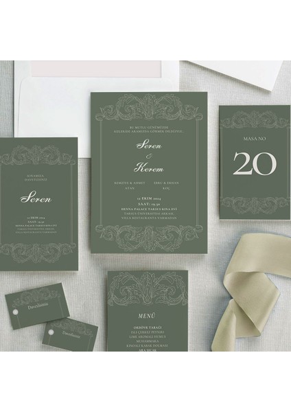 Hıstory Şeffaf Zarflı Düğün Davetiyesi modelleri