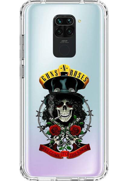 Xiaomi Redmi Note 9 Uyumlu Şeffaf Kılıf Guns N' Roses Tasarımlı