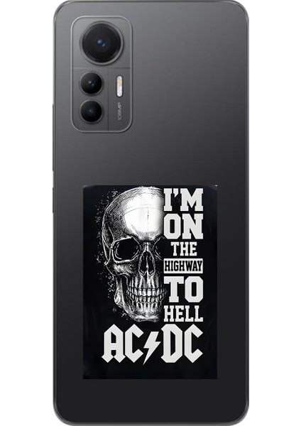 Xiaomi Mi 12 Lite Uyumlu Şeffaf Kılıf Ac/dc Tasarımlı