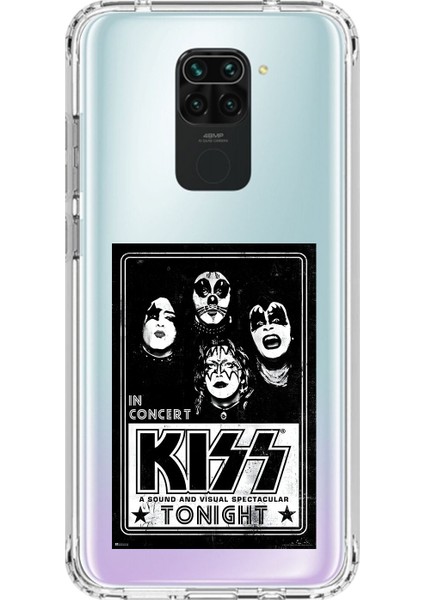 Xiaomi Redmi Note 9 Uyumlu Şeffaf Kılıf Kiss Tasarımlı