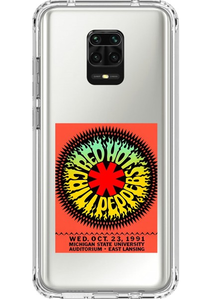 Xiaomi Redmi Note 9 Pro Uyumlu Şeffaf Kılıf Red Hot Chili Peppers Tasarımlı