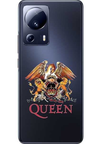 Xiaomi Mi 13 Lite Uyumlu Şeffaf Kılıf Queen Tasarımlı