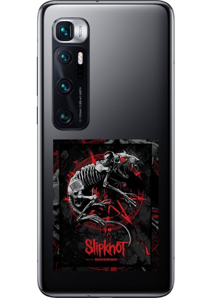Xiaomi Mi 10 Pro Uyumlu Şeffaf Kılıf Slipknot Tasarımlı