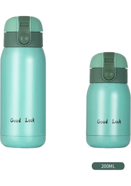200ML/350ML Sevimli Şeker Mini Termos Dak Çocuk Karikatür Sıcak Su Şişesi Paslanmaz Çelik Termal Kahve Kupa Vakum Şişesi Yalıtımlı Kapasite: 350ML / Renk: Mavi (Yurt Dışından)