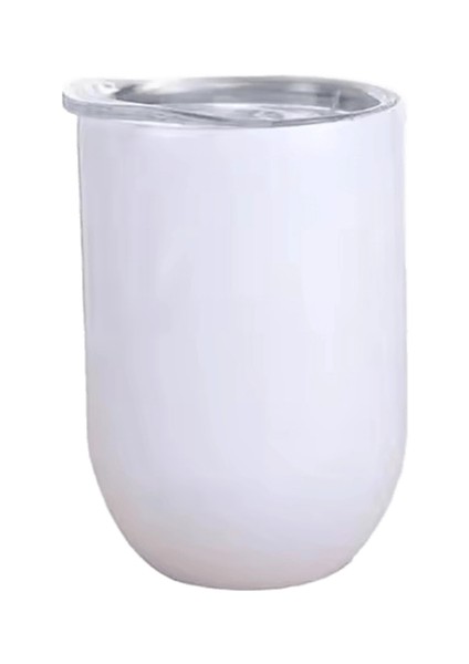 12OZ Boş Süblimasyon Şarap Tumbler Paslanmaz Çelik Çift Duvar Su Dağı Mühürlü Kapaklı Bira Kurı A Partisi Için Kapasite: 12OZ / Renk: Normal (Yurt Dışından)