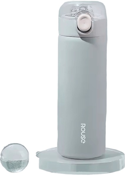 Moda Paslanmaz Çelik Vakum Şişesi Pipetli Taşınabilir Sevimli Termos Kupa Seyahat Termal Su Şişesi Tumbler Thermocup 380MLKAPASITE:301-400ML/RENK:MAVI (Yurt Dışından)