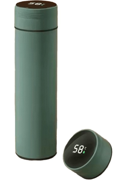 480ML Termos Şişe Akıllı Ekran Sıcaklığı Paslanmaz Çelik Vakumlu Dak Ofis Kahve Fincanı Iş Taşınabilir Termal Kupakapasite: 480ML / Renk: Dak Fırçası (Yurt Dışından)