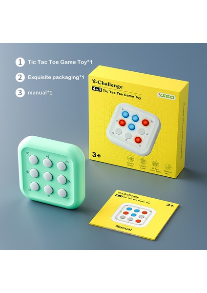 Entelektüel Labirent Tic-Tac-Toe Çok Fonksiyonlu Bulmaca Masa Üstü Oyun Makinesi Aı Çift Savaş Çocuk Oyuncakları Dekompresyon (Yurt Dışından)