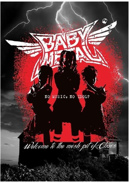 Bebek Metal Death Metal Band Poster Japon Kız Idol Müzik Babymetal Kitsune Canvas Boyama Duvar Sanatı Kulüp Odası Ev Dekoru Boyutu (Inç): 40X60CM Framel/renk: 2 (Yurt Dışından)