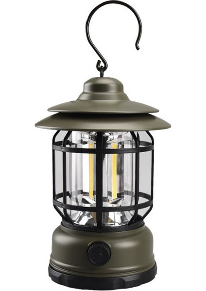 Açık Hava Retro Kamp Lambası Kamp Lambası Ev Acil Durum Çadır Lambası Çok Işlevli Taşınabilir Retro Fener (Yurt Dışından)