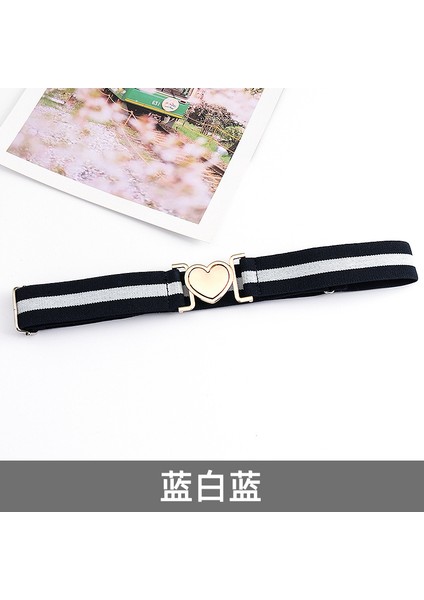 Kemer Kanvas Kemer Aşk Alaşım Ayarlanabilir Uzunluk Erkek ve Kadın Elastik Örgülü Kemer Elastik Bel Contası (Yurt Dışından)