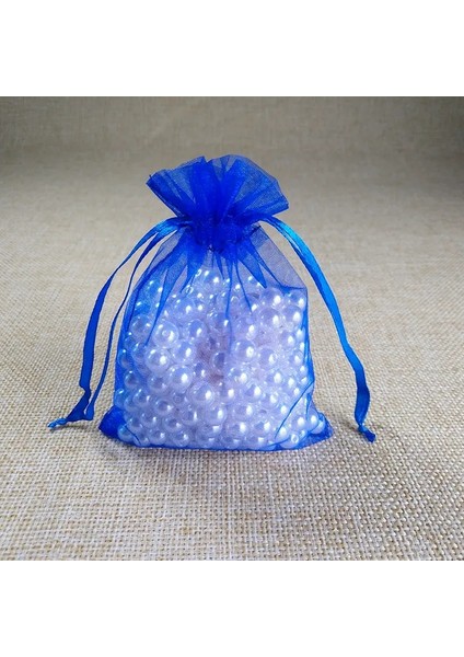 50PC/LOT 5x7 7x9 9X12 10X15CM Organze Mücevher Ambalaj Çantaları Düğün Partisi Noel Doğum Günü Hediye Çantası Torbası Renk: Kraliyet Mavisi/boyutu: 5X7CM (Yurt Dışından)