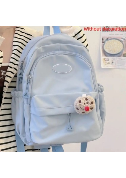 Taşınabilir Büyük Kapasiteli Kadınlar Sırt Çantası Su Geçirmez Naylon Okul Sırt Çantası Hafif Düz Renk Öğrenci Sırt Çantası Kadınlar Renk: Mavi (Yurt Dışından)