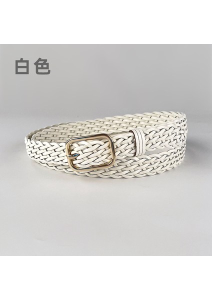 Deliksiz Kadın Örgülü Kemer Retro Moda Dekorasyon Rahat Pantolon Kot Elbise Kemer Kadın (Yurt Dışından)