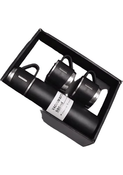 Taşınabilir 304 Paslanmaz Çelik Vakum Yalıtımlı Şişe Hediye Seti Ofis Iş Tarzı Kahve Kupa Termos Şişe Matara Sürahikapasite: 500ML / Renk: Yeşil (Yurt Dışından)
