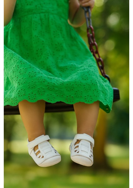 Deri Ortopedik Ilk Adım Bebek Ayakkabısı Yazlık B115 fırsatları