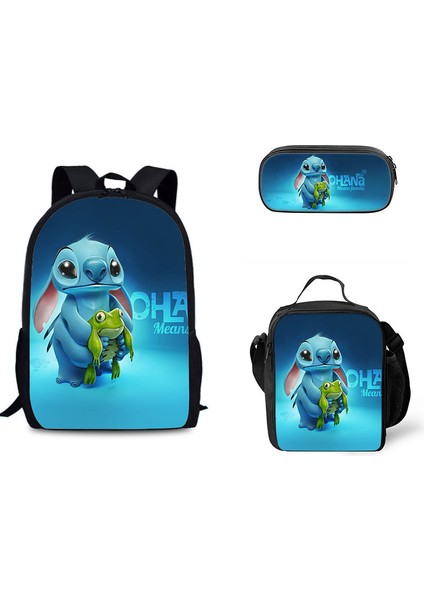 Dikiş Ilkokul ve Ortaokul Öğrencileri Omuz Çantası Çapraz Askılı Çanta Kalem Çantası Üç Set (Yurt Dışından)