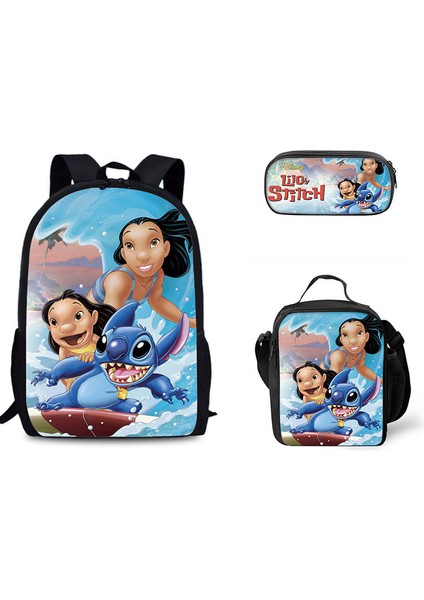 Dikiş Ilkokul ve Ortaokul Öğrencileri Omuz Çantası Çapraz Askılı Çanta Kalem Çantası Üç Set (Yurt Dışından)