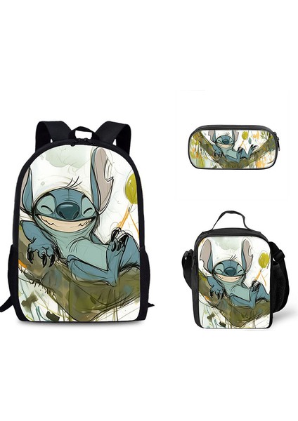 Dikiş Ilkokul ve Ortaokul Öğrencileri Omuz Çantası Çapraz Askılı Çanta Kalem Çantası Üç Set (Yurt Dışından)