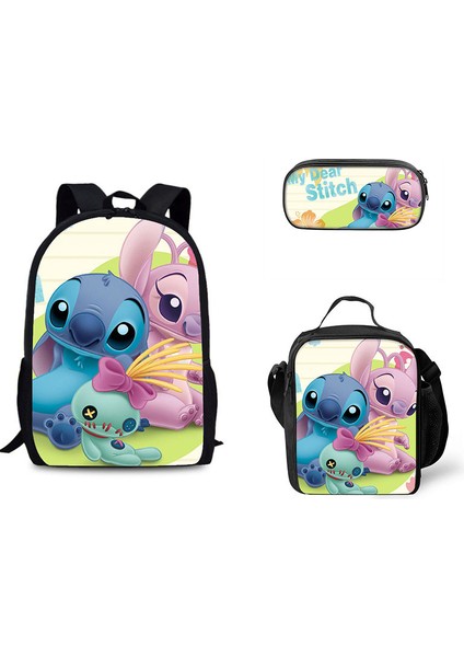 Dikiş Ilkokul ve Ortaokul Öğrencileri Omuz Çantası Çapraz Askılı Çanta Kalem Çantası Üç Set (Yurt Dışından)