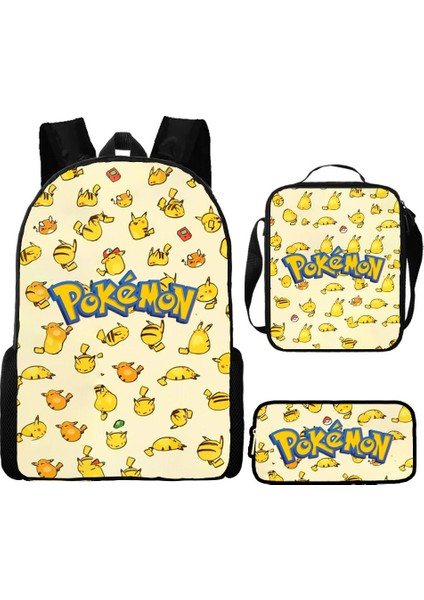 Omuz Okul Çantası Çapraz Askılı Çanta Kalem Çantası Üç Parça Set (Yurt Dışından)