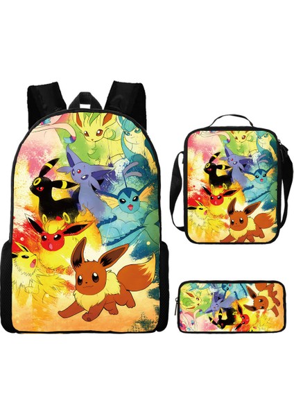 Omuz Okul Çantası Çapraz Askılı Çanta Kalem Çantası Üç Parça Set (Yurt Dışından)