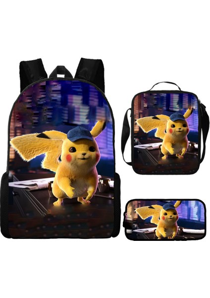 Omuz Okul Çantası Çapraz Askılı Çanta Kalem Çantası Üç Parça Set (Yurt Dışından)