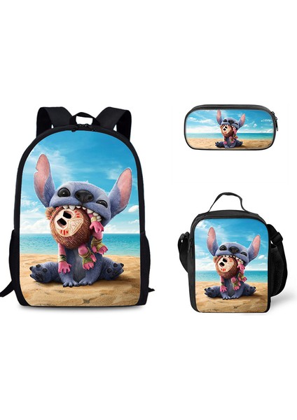 Dikiş Ilkokul ve Ortaokul Öğrencileri Omuz Çantası Çapraz Askılı Çanta Kalem Çantası Üç Set (Yurt Dışından)