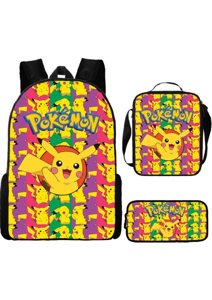 Omuz Okul Çantası Çapraz Askılı Çanta Kalem Çantası Üç Parça Set (Yurt Dışından)