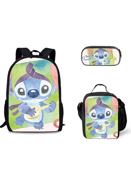 Dikiş Ilkokul ve Ortaokul Öğrencileri Omuz Çantası Çapraz Askılı Çanta Kalem Çantası Üç Set (Yurt Dışından)