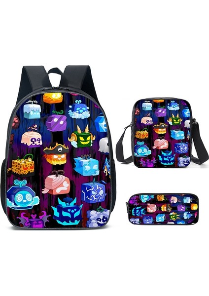 Ilkokul ve Ortaokul Öğrencileri Için Okul Çantası Çocuk Omuz Çantası Üç Set (Yurt Dışından)